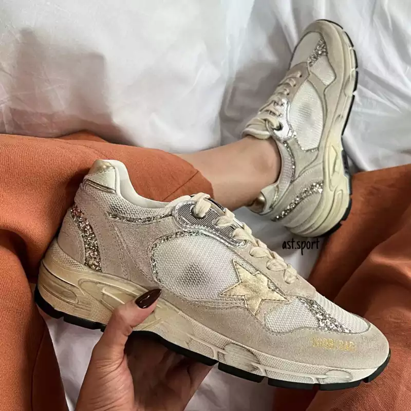 گلدن گوس دد استار | Golden Goose Dad Star White Silver
