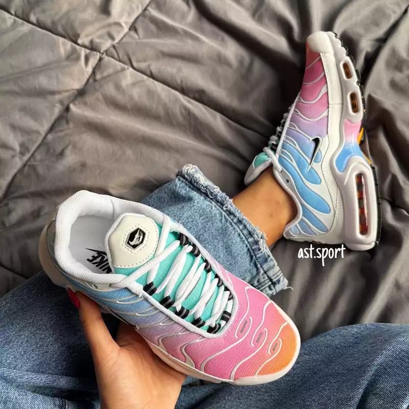 نایک ایرمکس پلاس آبی صورتی | Nike Air Max Plus Multicolor