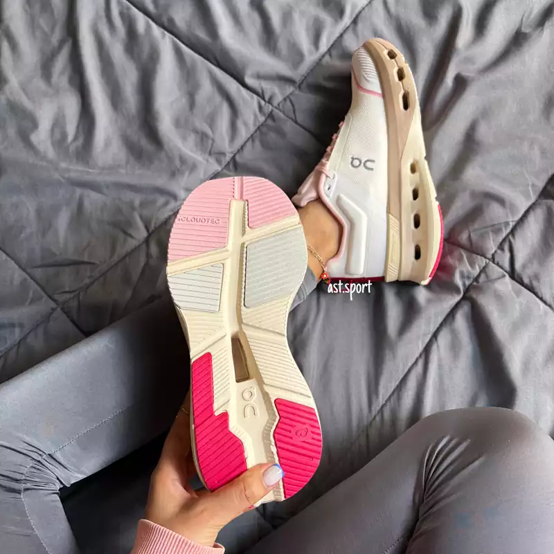 آن رانینگ سفید صورتی | ON Cloudnova X White Pink
