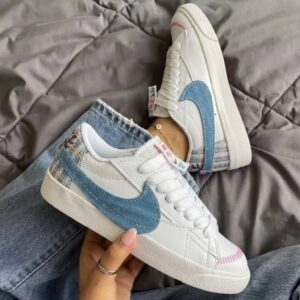 کتونی نایک بلیزر جامبو سفید آبی | Nike Blazer Jumbo White Blue